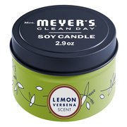 Mrs. Meyers Clean Day Mrs. Meyer's Clean Day White Lemon Verbena Scent Tin Candle 1.83 in. H X 2.96 in. D 2.9 oz 11310